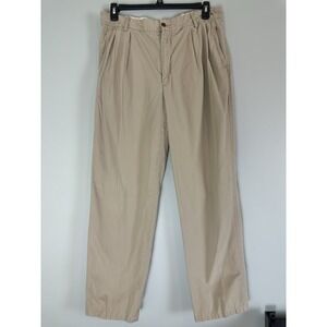 Vintage C.C. Filson Co Men's 36x31 Khaki Cotton Pleated Pants Office Preppy